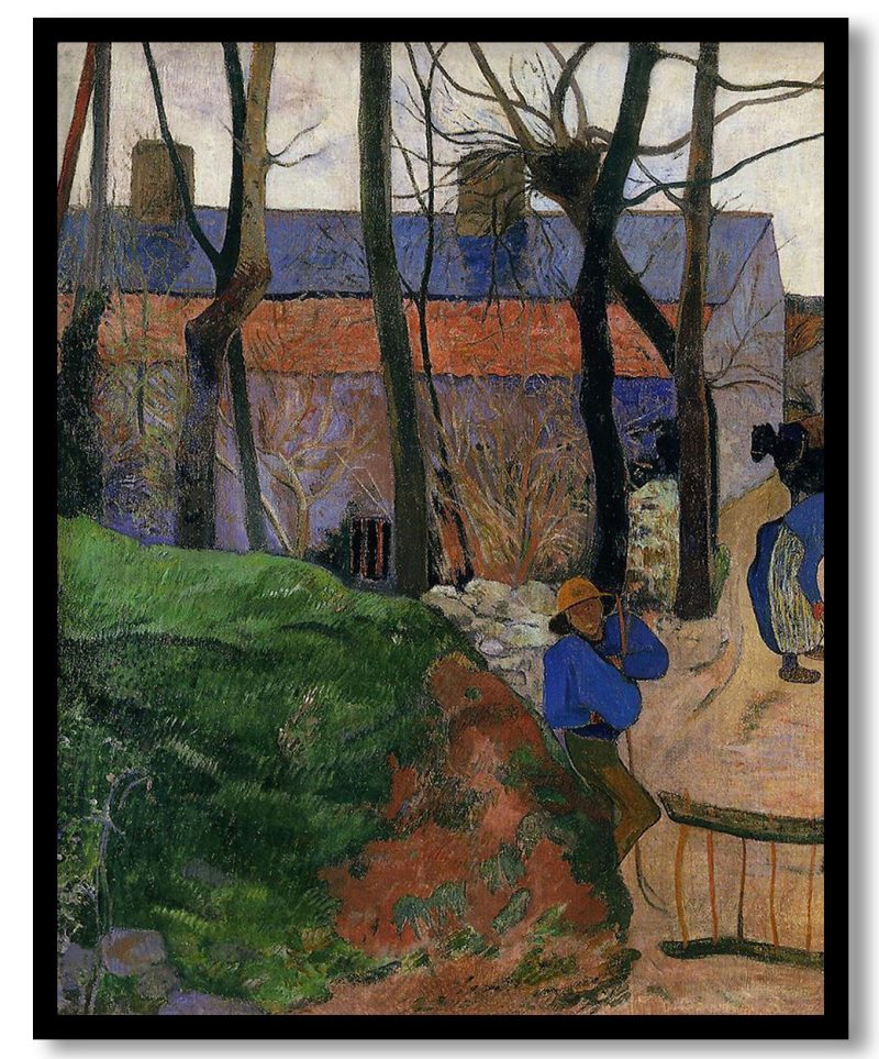 Houses in le Pouldu by Paul Gauguin (1890)