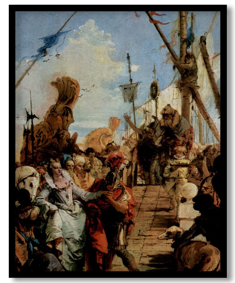 Meeting of Marc Anthony and Cleopatra by Giovanni Battista Tiepolo (1747-1749)