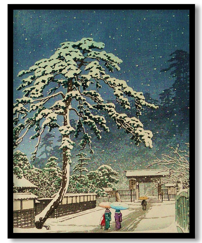 Ikegami Honmonji Temple by Hasui Kawase (1931)