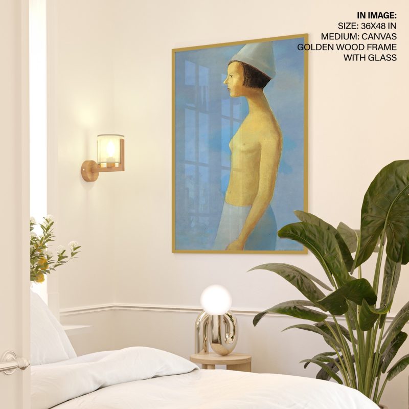 Nu sur fond bleu by Jean Paul Lemieux (1963)