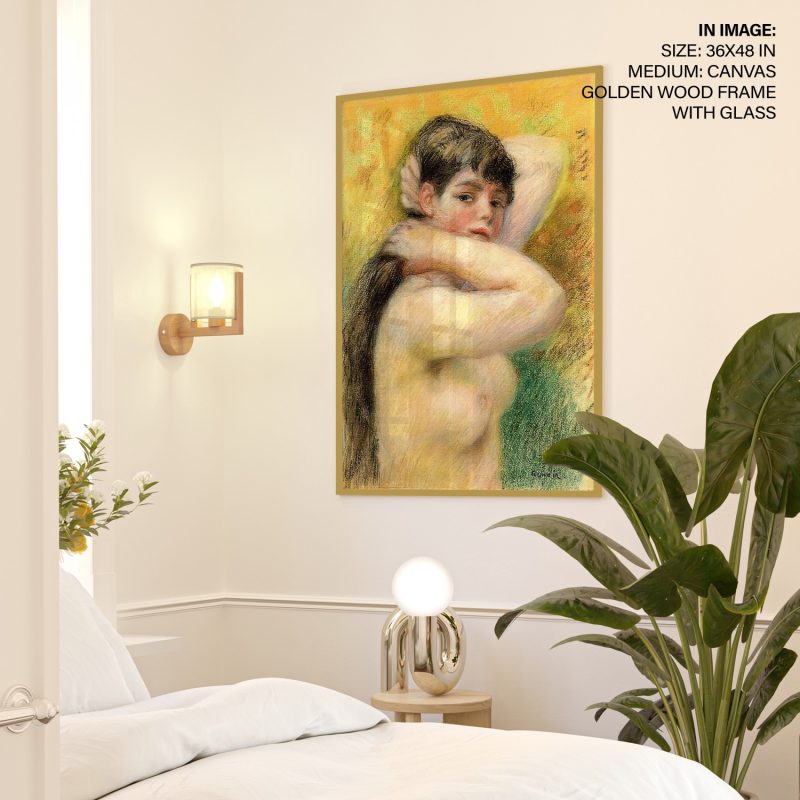 Nude Arranging Her Hair by Pierre Auguste Renoir (1885)