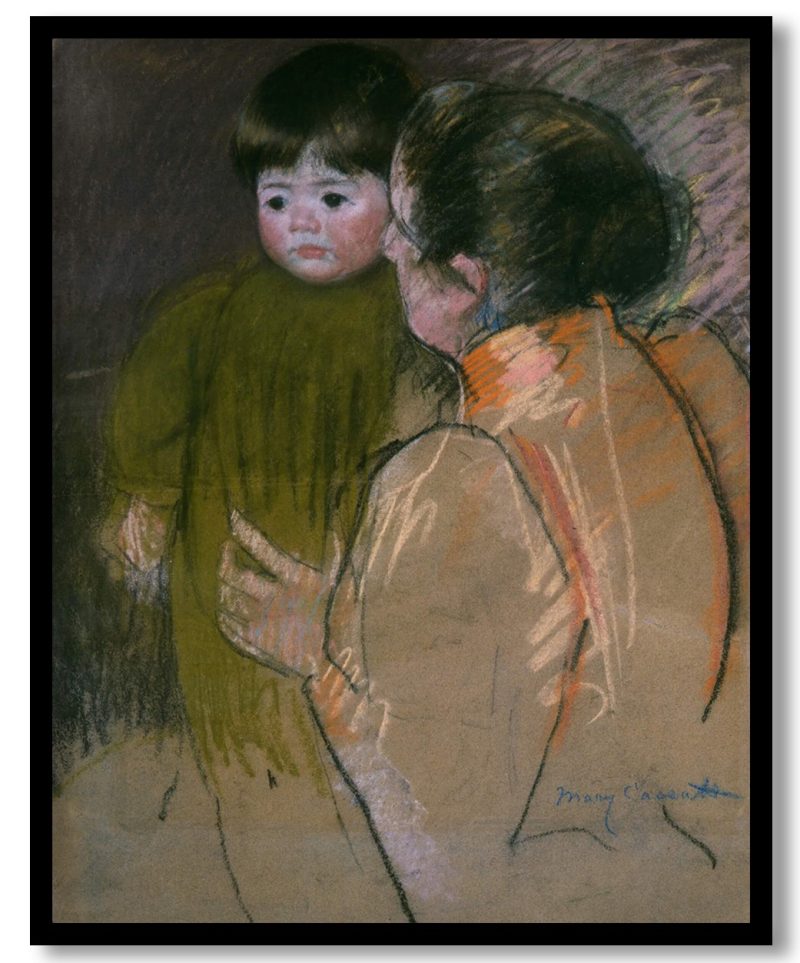 Mother and child by Mary Cassatt (1894-1895)