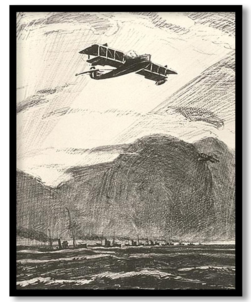 Mine Sweepers and Seaplanes by Arthur Lismer (1919)