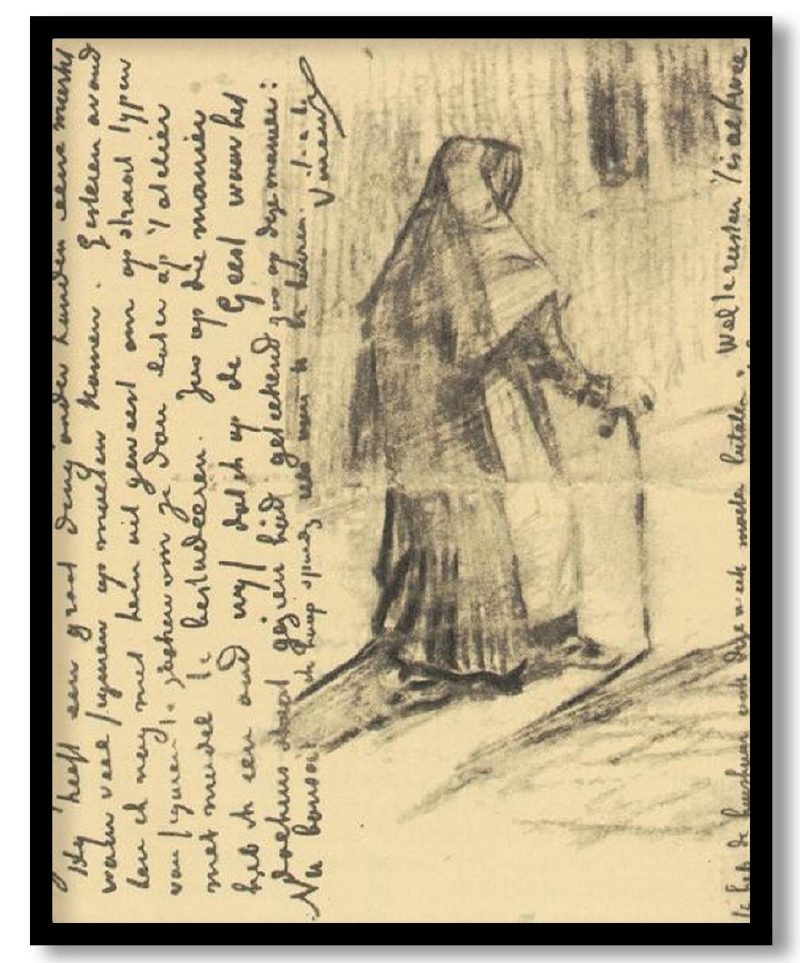 Old Woman Seen from Behind by Vincent van Gogh (1882)