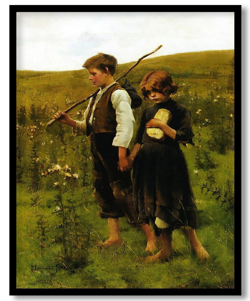 On the Way to the Fields by Marianne Stokes (Unknown)