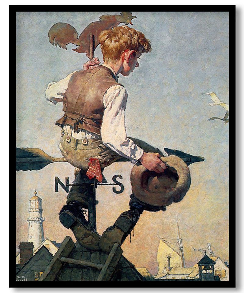 On top of the world by Norman Rockwell (Unknown)