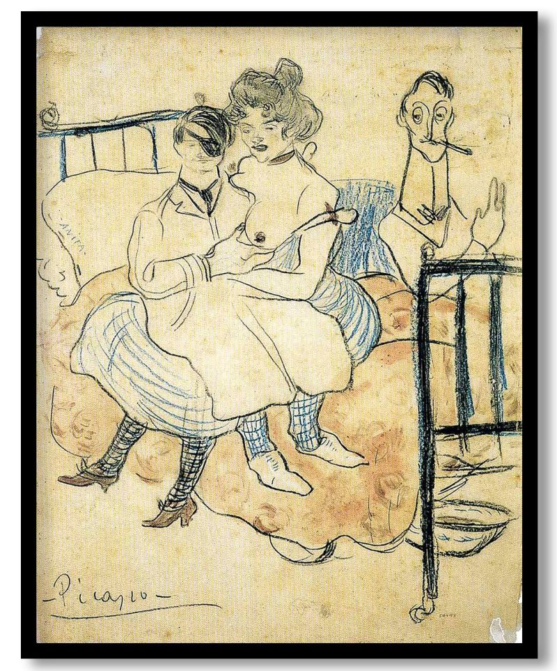 Pablo Picasso and Sebastìa Junyer-Vidal arrives to Paris by Pablo Picasso (1901)