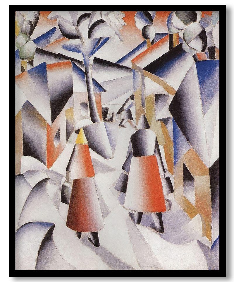 Morning in the Village after Snowstorm by Kazimir Malevich (1913)