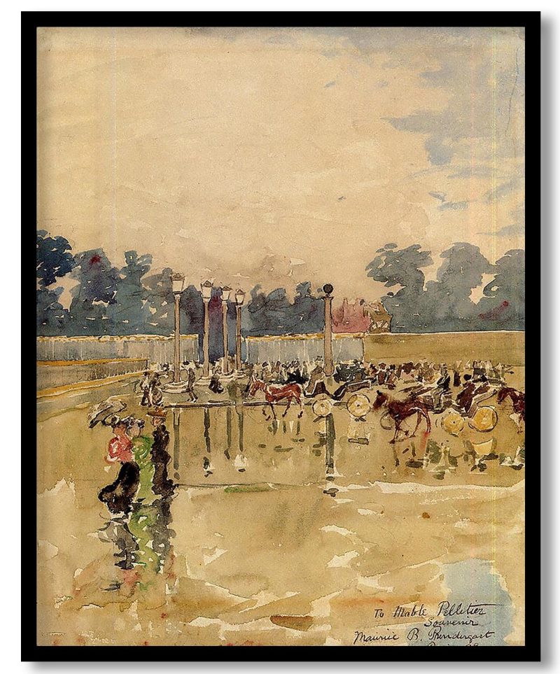 Paris Boulevard in the Rain by Maurice Prendergast (1893)