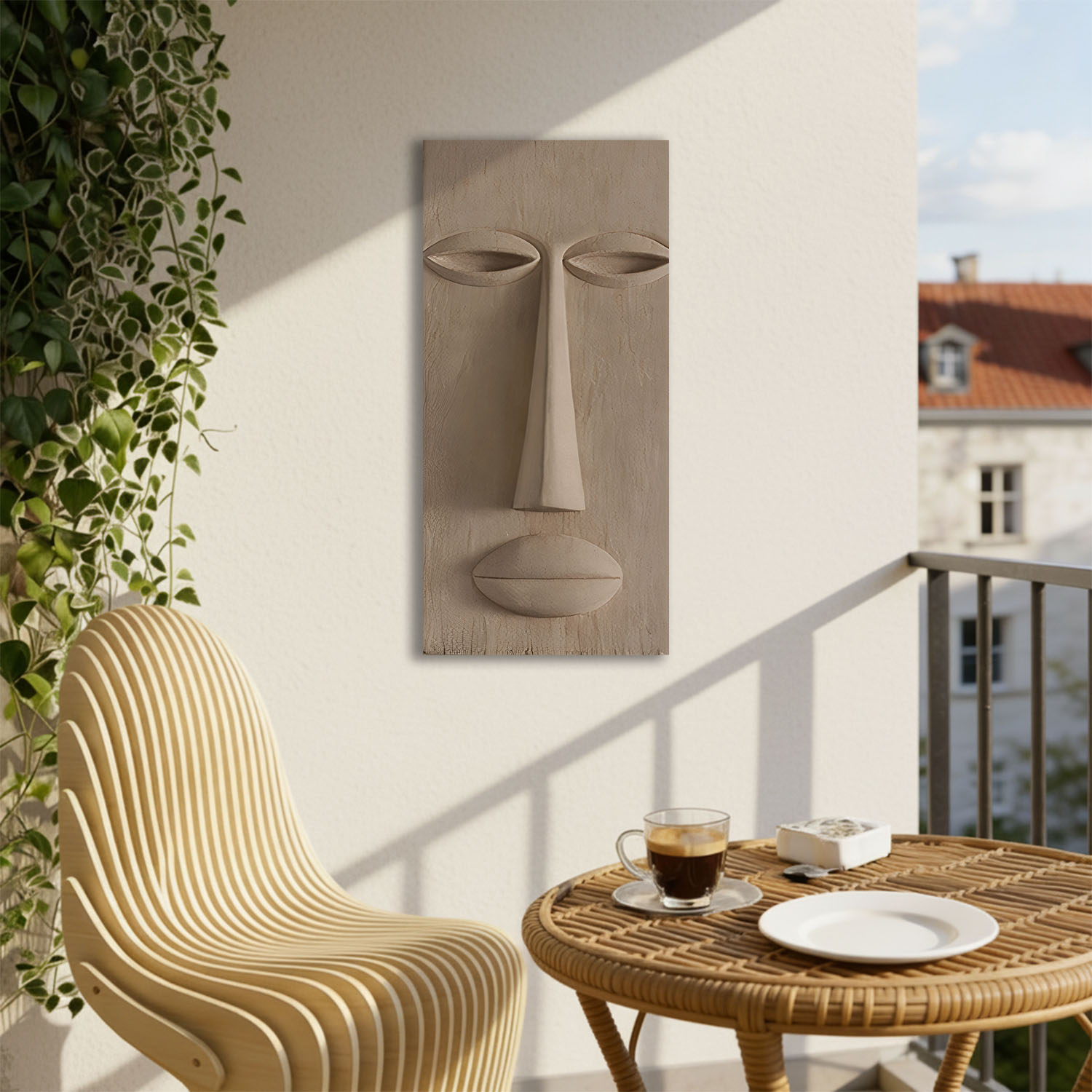 Watcher – A rectangular form with long, narrow eyes and defined nose edges.
