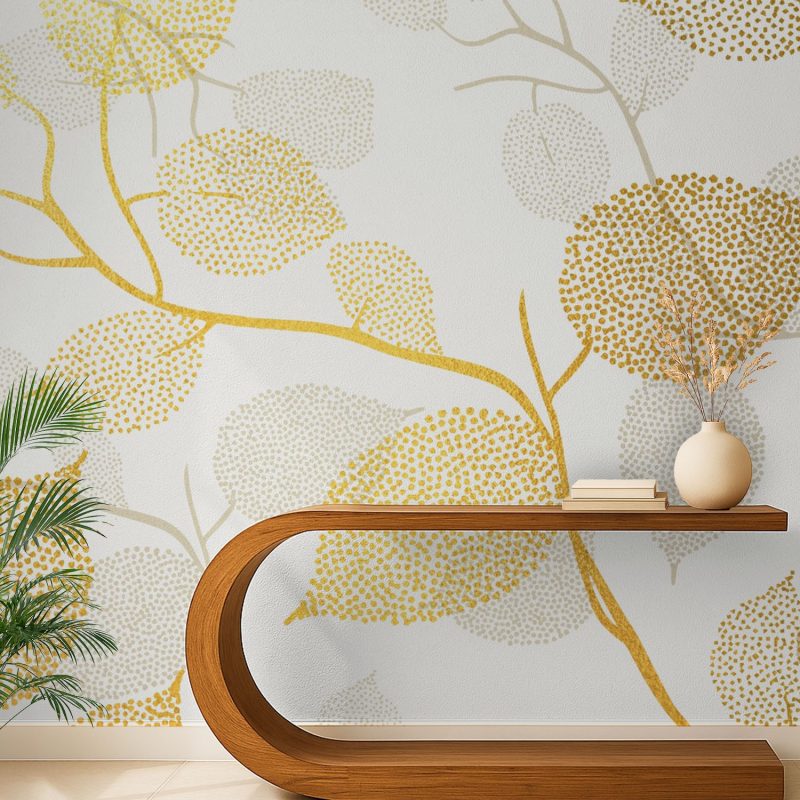 Golden Dotted Foliage Symphony