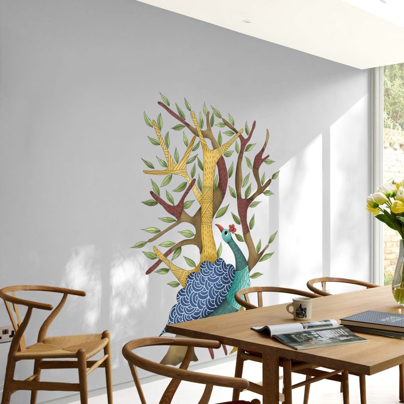 Enchanting Peacock in Mystical Grove