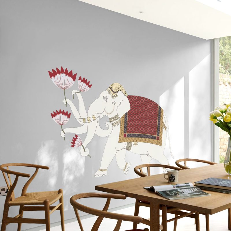 Majestic Mughal Elephant Emblem