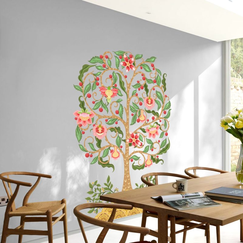 Ornate Lush Tree with Pattachitra Elegance