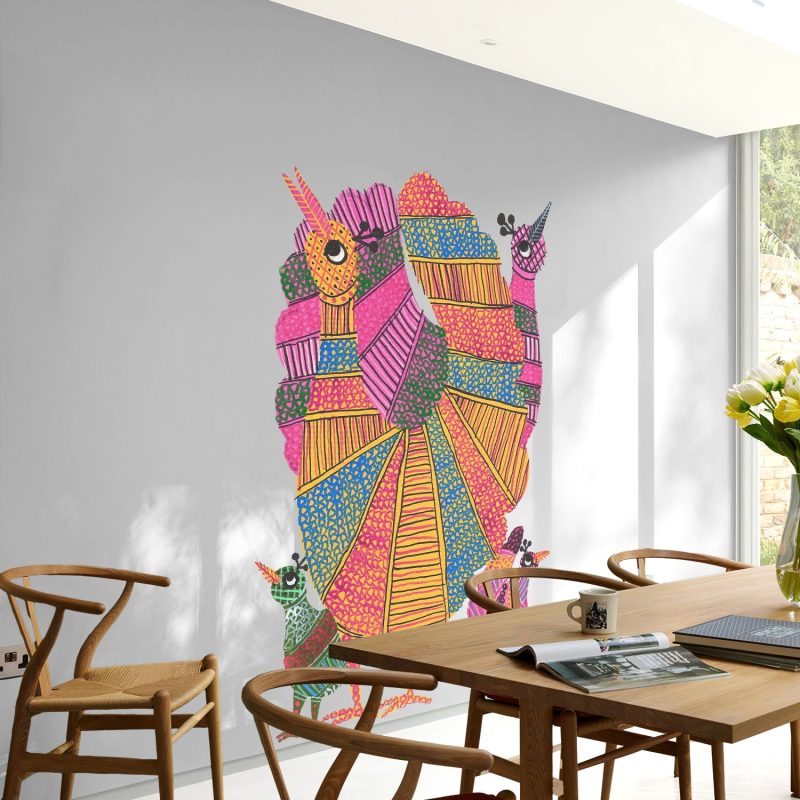 Vibrant Gond Birds Symphony