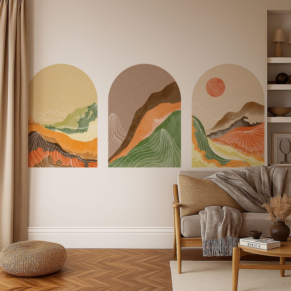 Decorative Wall Sticker - Trio of Arches - Peel & Stick | BestofBharat