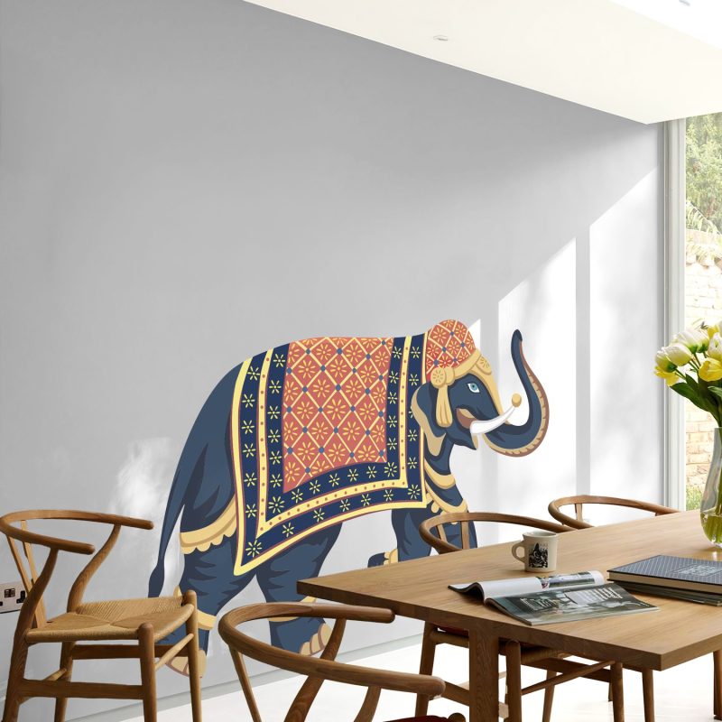 Elephant Majesty in Mughal Colors #001