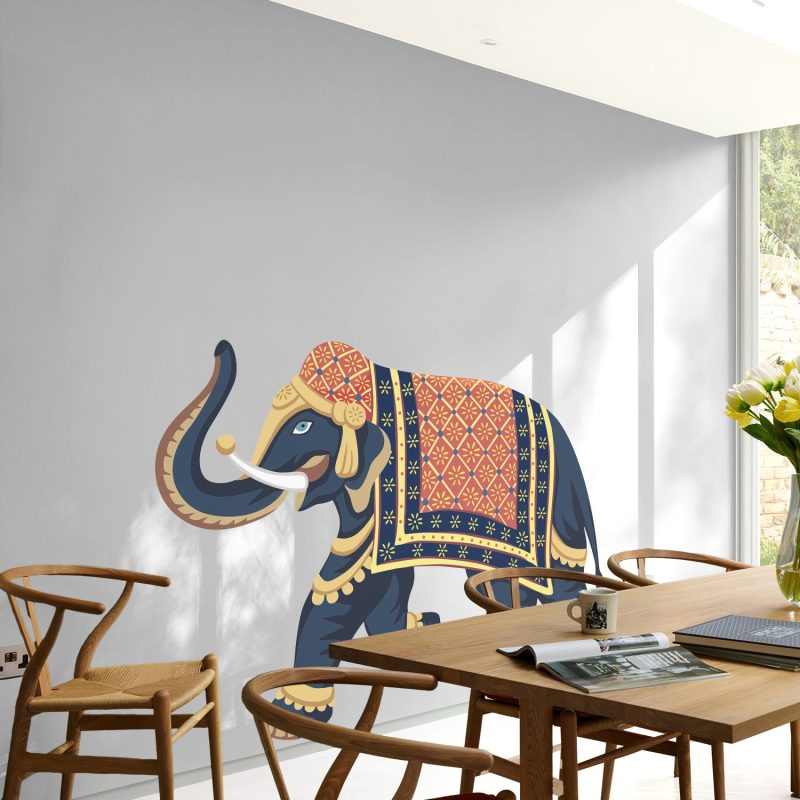 Elephant Majesty in Mughal Colors