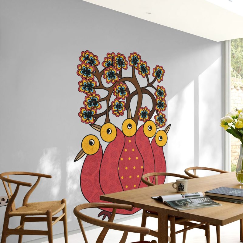 Symphony of Colorful Aviary Blooms