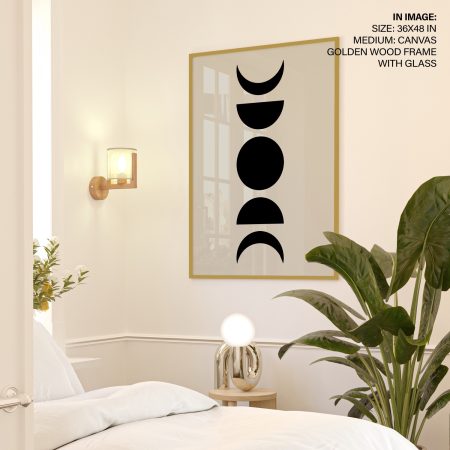 Lunar Geometry: Phases in Monochrome Elegance