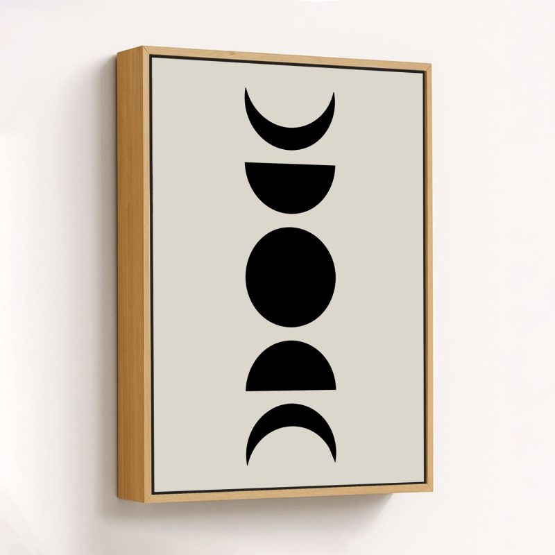 Lunar Geometry: Phases in Monochrome Elegance