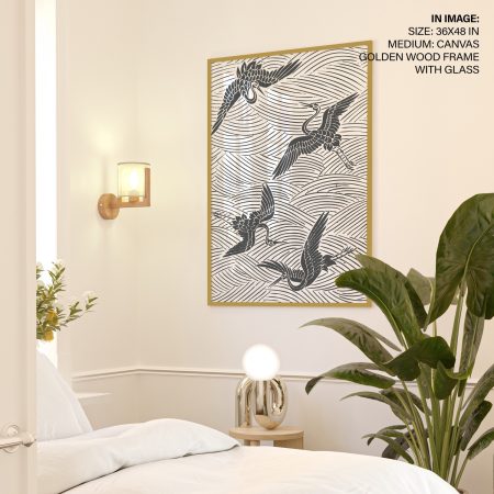 Soaring Cranes in Ethereal Winds