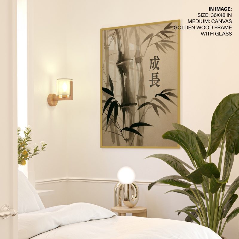 Oriental Bamboo Japanese Characters – Wall Decor