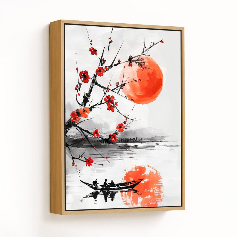 Crimson Dawn Over Tranquil Waters