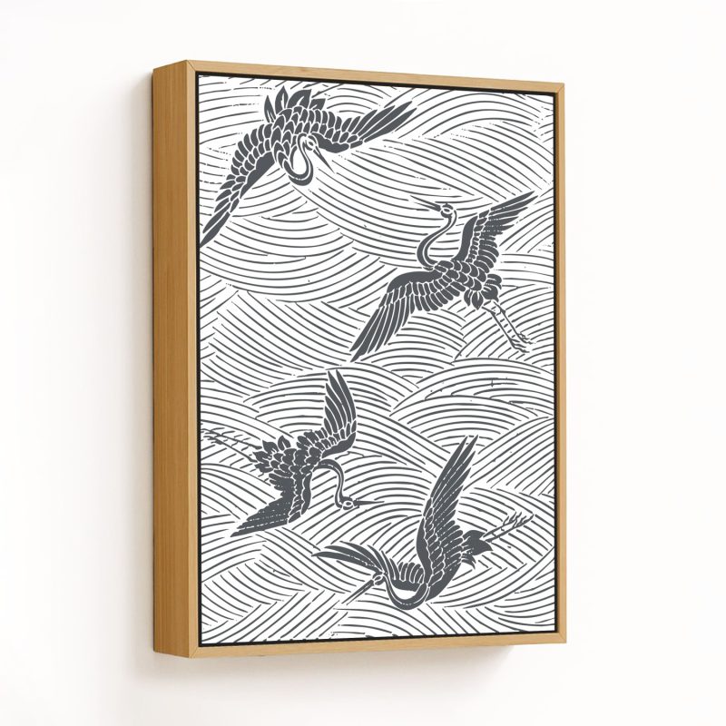 Soaring Cranes in Ethereal Winds