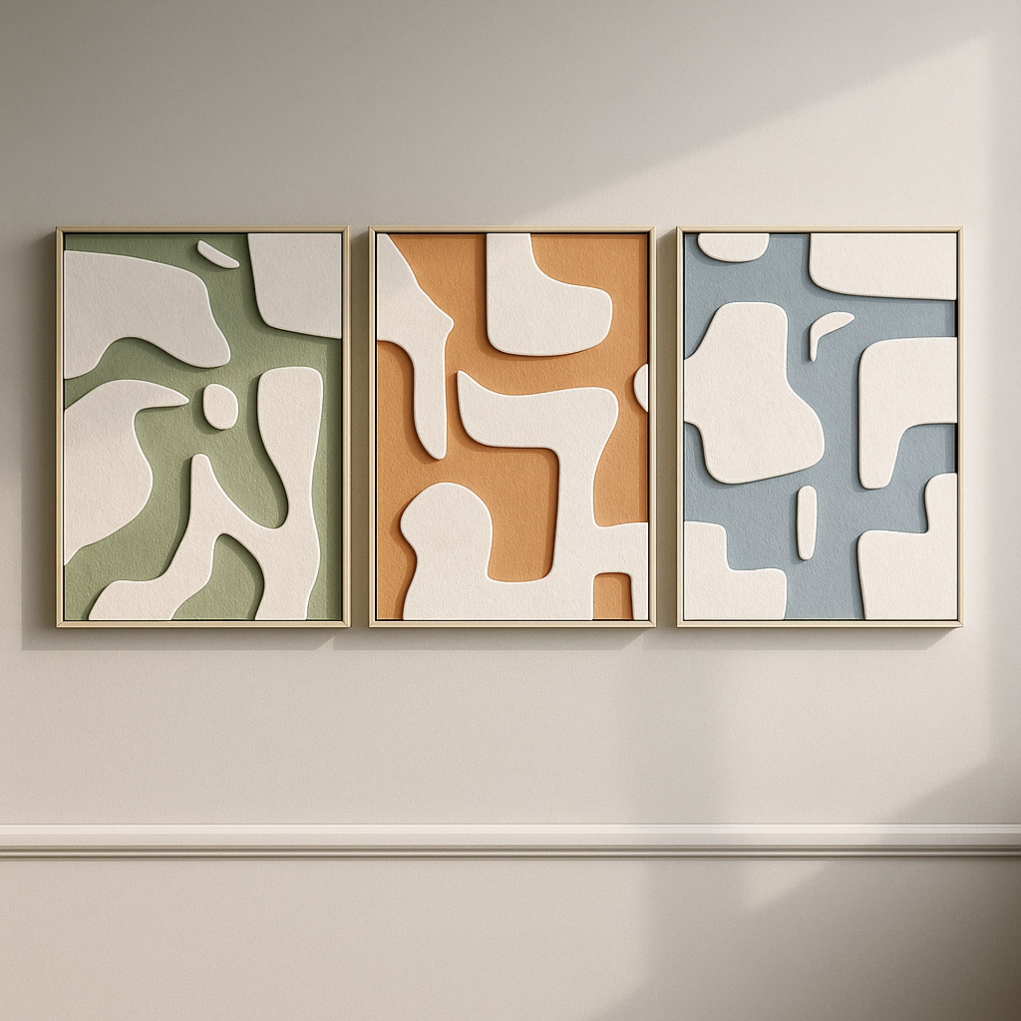 Fluid Fragments - Organic shapes arranged in harmony, giving the impression of water, sand, and wind-carved surfaces