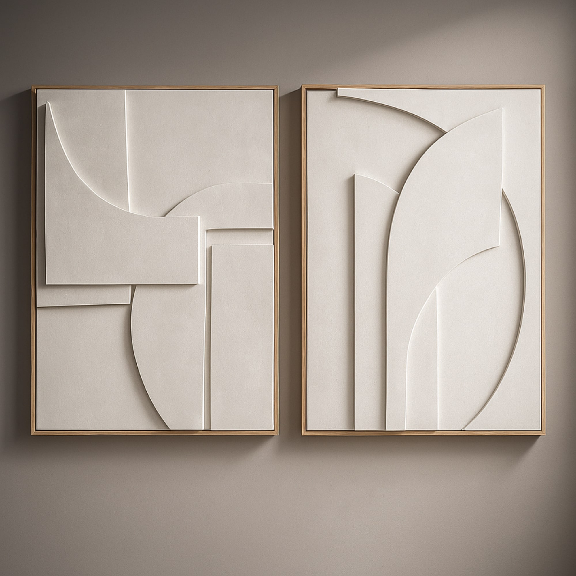 Parallel Identity - This diptych has a very calm, architectural, and minimal elegance