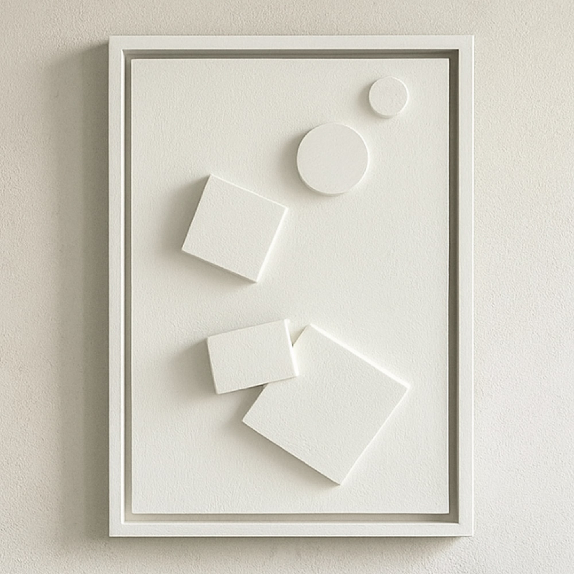Structured Stillness - a pure, minimal, and sculptural feel with geometric shapes