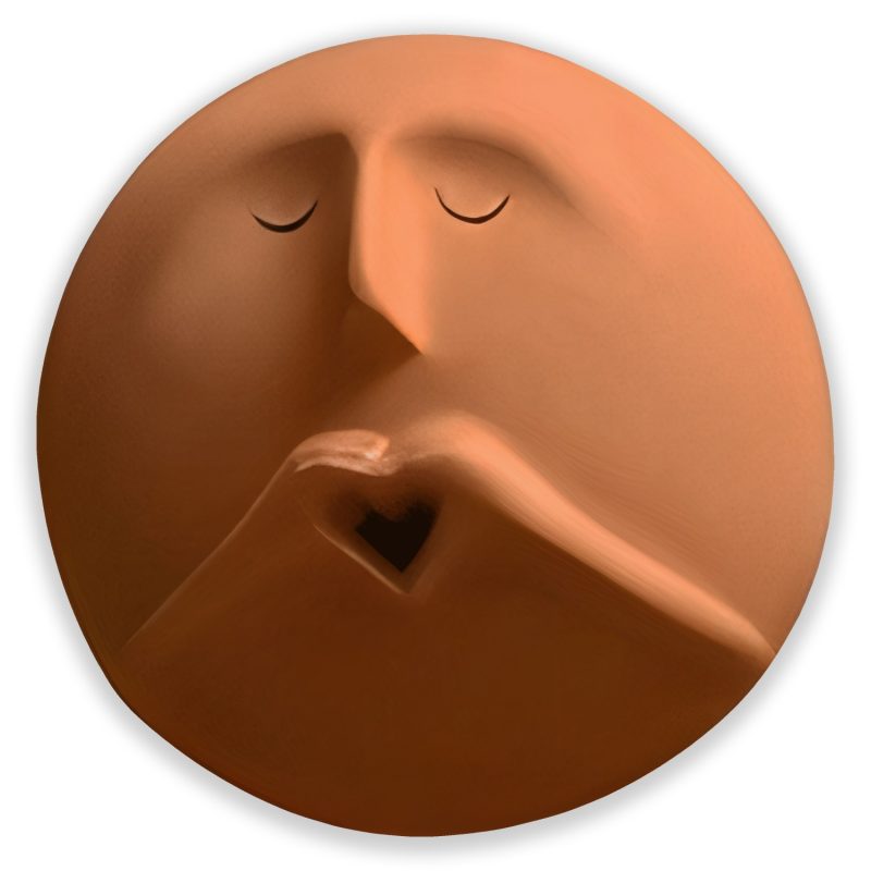 Sealed with a Kiss - is a beautiful ceramic sculpture that embodies warmth, tenderness, and pure affection.