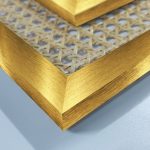 Metal Golden Bamboo Mesh