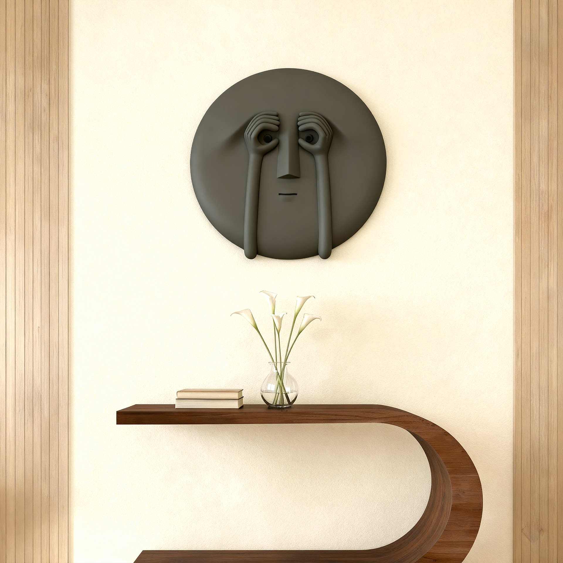 Unseen Tears - is a powerful and somber  wall sculpture
