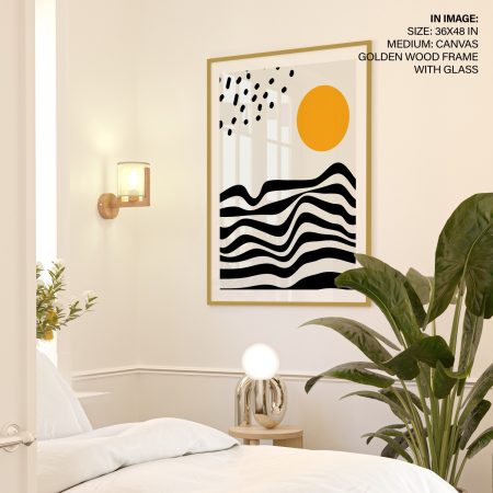 Abstract Sun Wavy Stripes Landscape – Wall Hanging