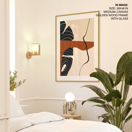 Abstract Organic Forms Black Terracotta – Wall Hanging