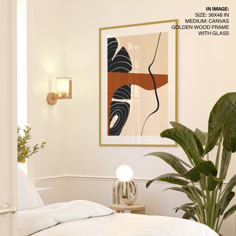 Abstract Organic Forms Black Terracotta – Wall Hanging