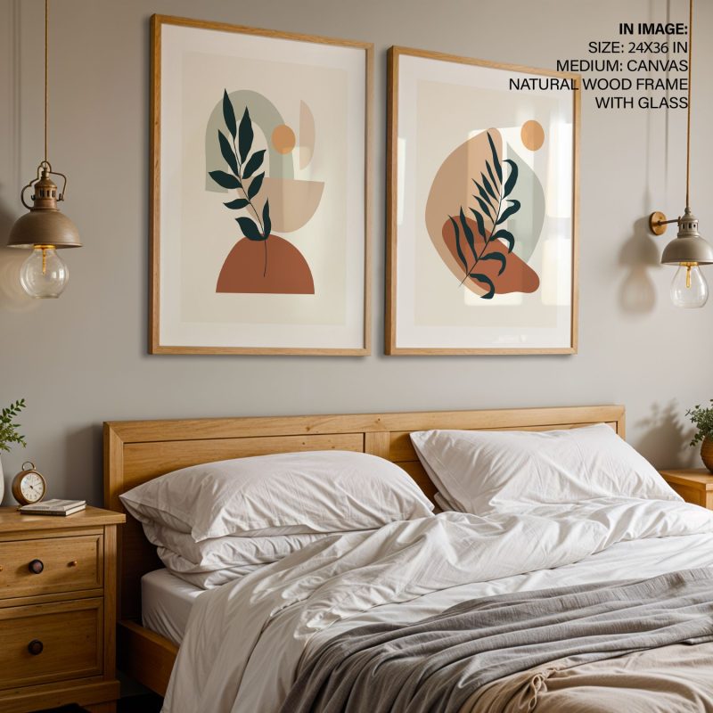 Abstract Leaves and Shapes – Wall Painting