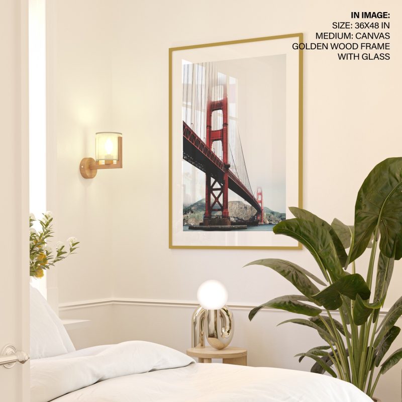 Modern Golden Gate Bridge in Fog – Wall Art