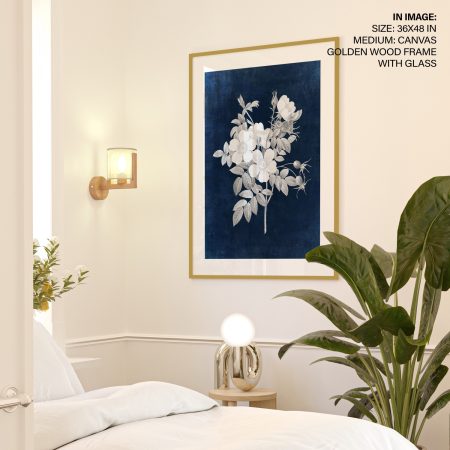 White rose of york flower - Indigo Pressed