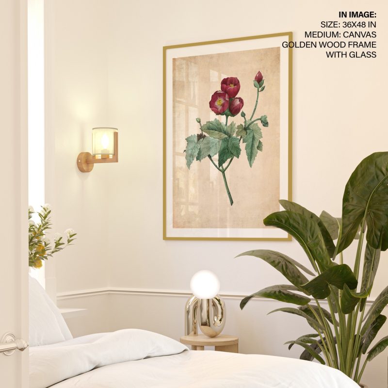 Botanical Red Flowers and Leaves – Wall Hanging