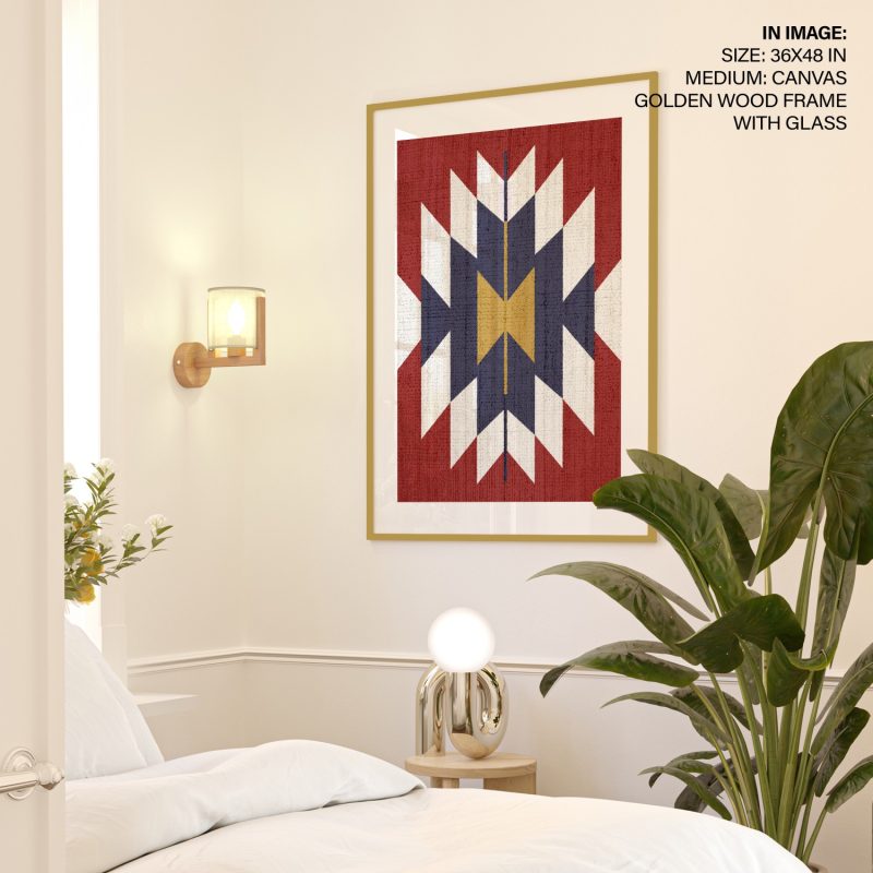 Geometric Red White Blue Yellow – Wall Art