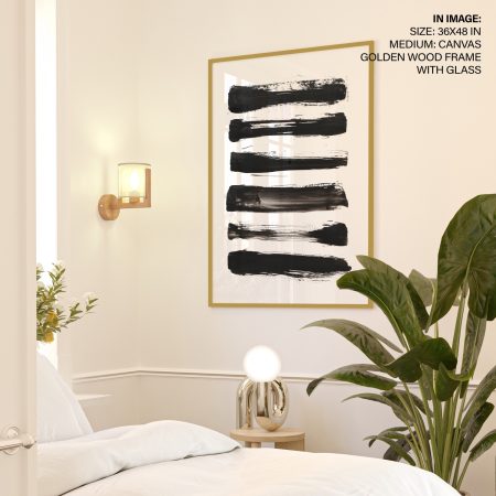 Abstract Black Brushstrokes – Wall Painting