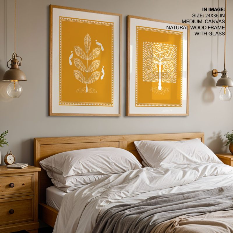 Traditional Tree Plant Birds – Wall Decor