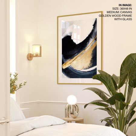 Abstract gold backdrop painting
