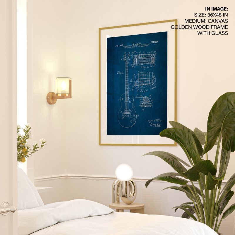 Industrial Guitar Patent Blueprint – Wall Art