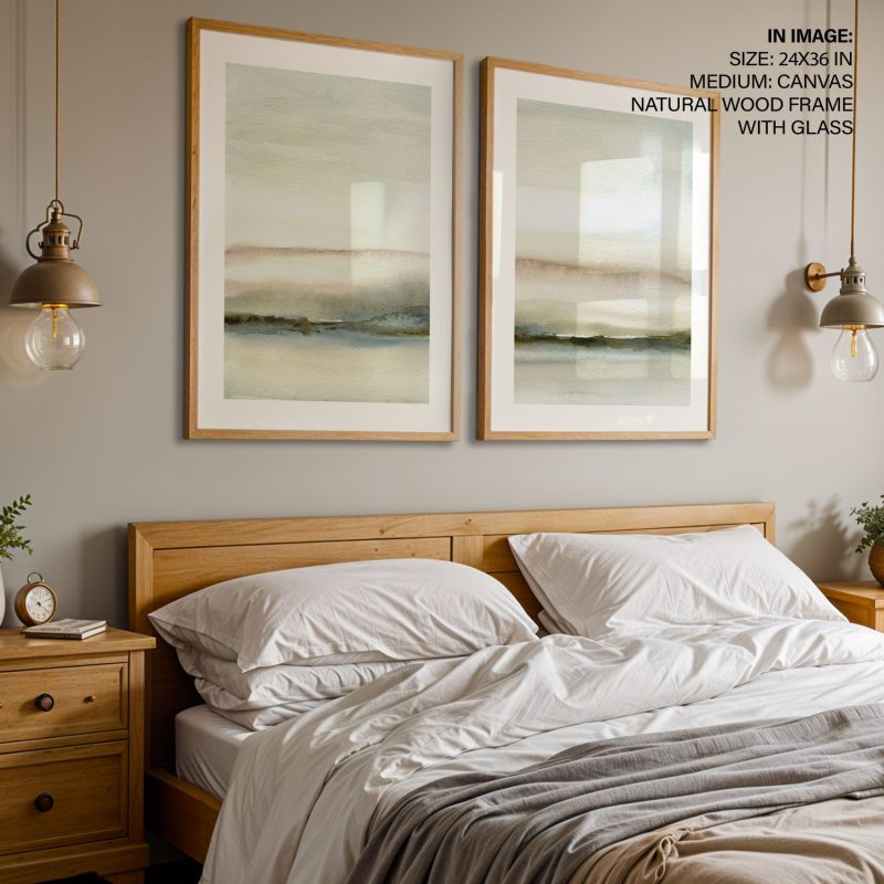 Abstract Landscape Muted Horizons – Wall Hanging