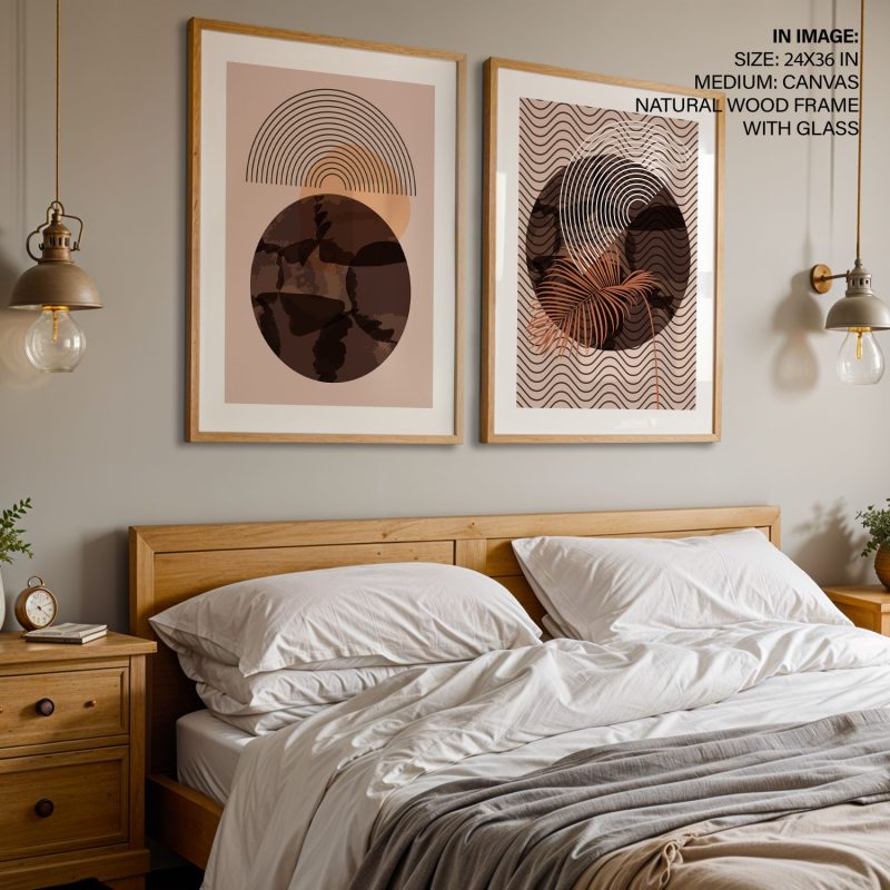 Abstract Geometric Shapes Botanical – Wall Decor