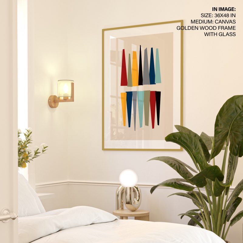Abstract Colorful Geometric Shapes Reflection – Wall Decor